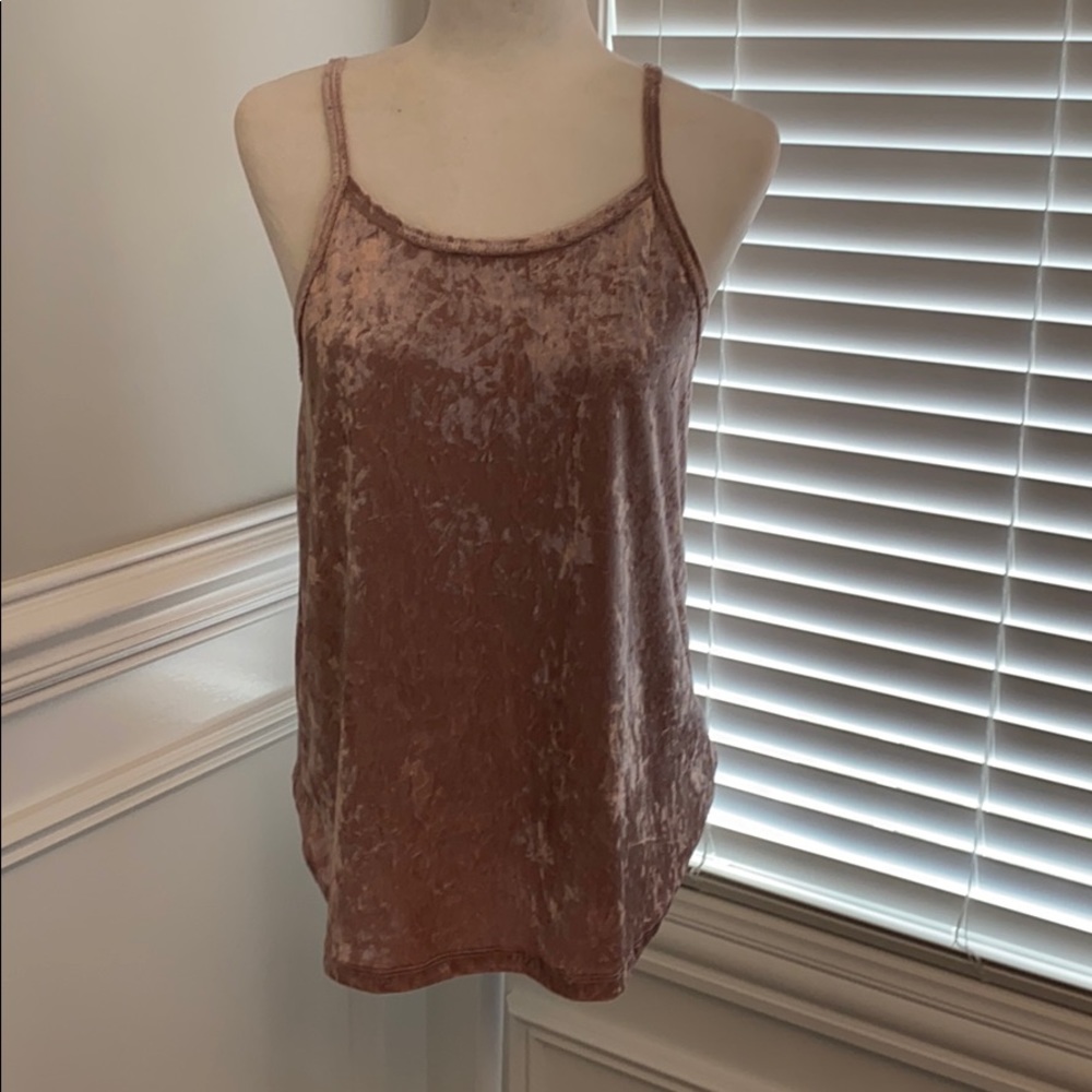 NWT Evereve Allison Joy Crushed Velvet Tank Sz M